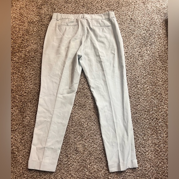 Theory Womens Mid Rise Slim Straight Pleated Dress Pants Light Blue Size 8 - Picture 15 of 16